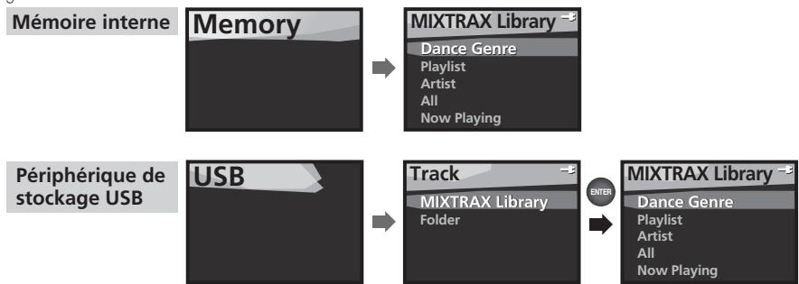 PIONEER STZ-D10Z-R - Appuyez à plusieurs reprises sur FUNC pour sélectionner "Memory" (mémoire interne) ou "USB". - 1