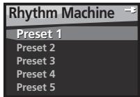PIONEER STZ-D10Z-R - Utilisez les touches / pour selectionner 'Rhythm Machine', puis appuyez sur ENTER. - 1