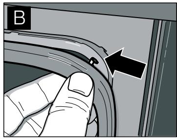 NEFF B44M42N3 - Décrochage du joint de porte - 2