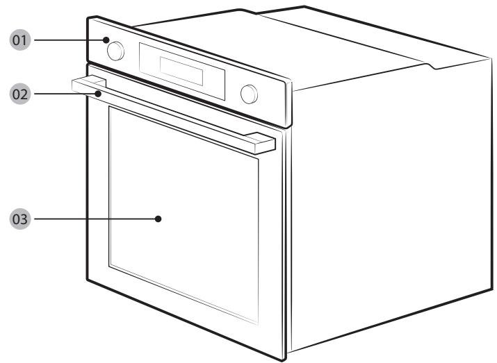 SAMSUNG NV7B4550UAB - Oven at a glance - 1