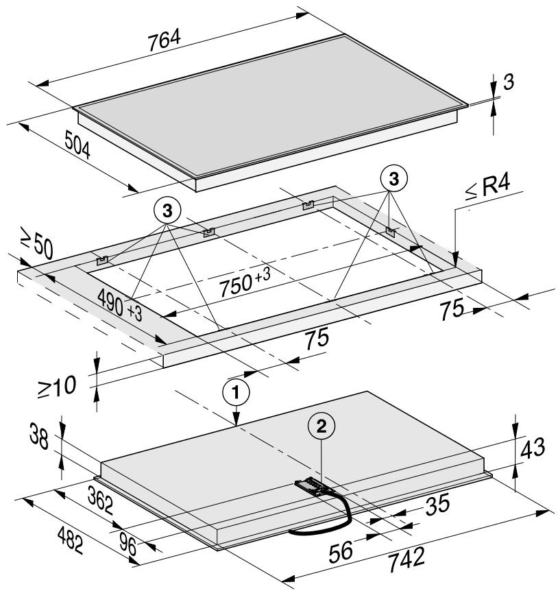 MIELE HM6542FR - Plans de travail en bois massif, carre-lés, en verre - 2