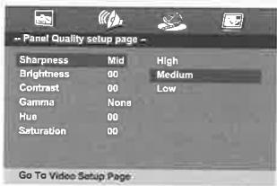 THOMSON THP370 - Page de configuration video - 2