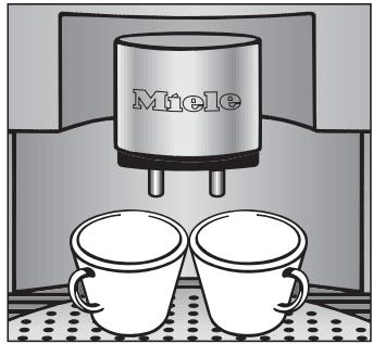MIELE CVA 4080 - Préparer simultanément les deux boissons. - 1