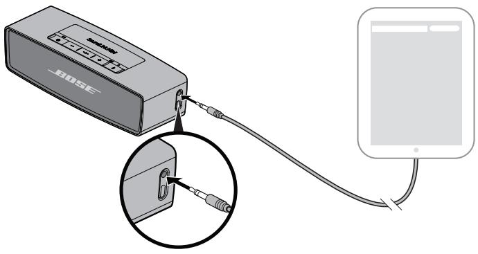 BOSER SOUNDLINK Mini ii - Utilisation d'un cable pour raccorder un lecteur audio - 1