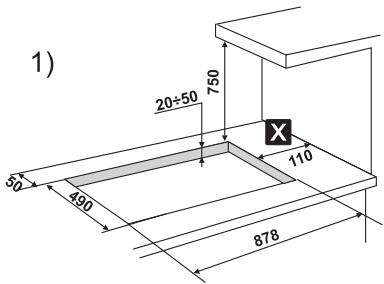 SMEG PS 906-4 - Fixation à la structure de support - 1