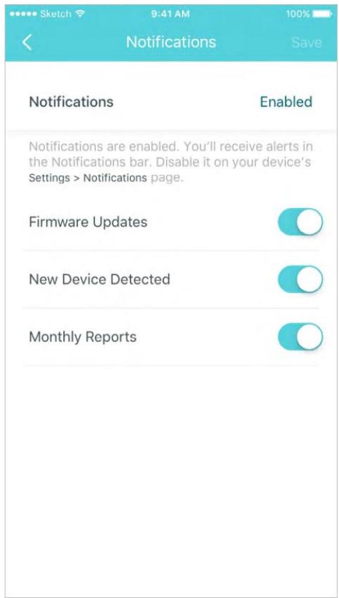 TP-LINK RTDECO P9 - Activez/hors notifications - 1
