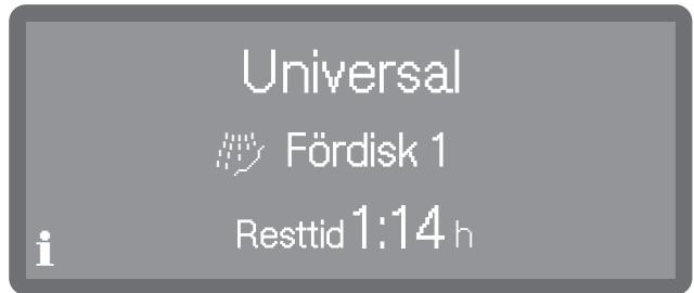 MIELE PFD401LW - Visning av programförlopp - 1
