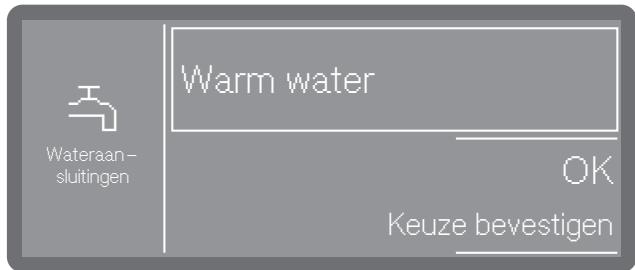 MIELE PFD401LW - Wateraansluitingen selecteren - 1