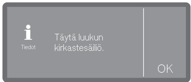 MIELE PFD401LW - Säiliö n tayttöilmoitus - 1