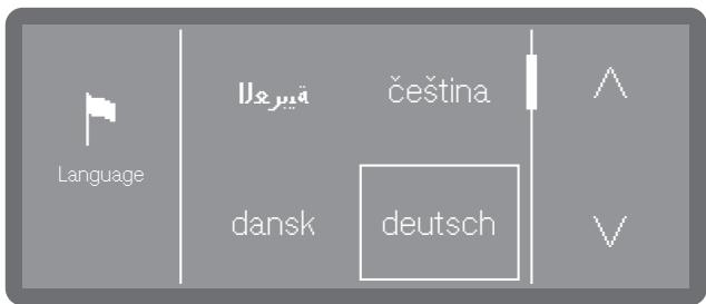 MIELE PFD401LW - Selecting a language - 1
