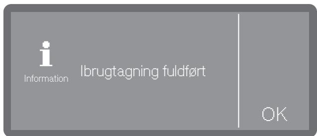 MIELE PFD401LW - Ibrugtagningsproceduren er afsluttet - 1