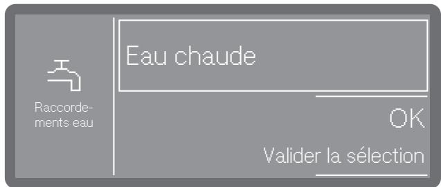 MIELE PFD401LW - Sélectionner les raccords d'eau - 1