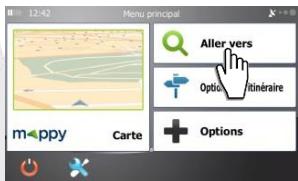 MAPPY MAXI E618 EUROPE - Comment établir mon premier itinéraire? - 2
