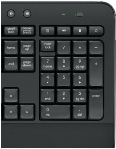 LOGITECH MK545 - Témoins lumineux - 1