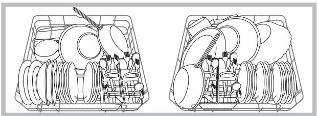 ARISTON LFF 8243/HA.R BLANC - Exemples de chargement du panier inférieur - 1