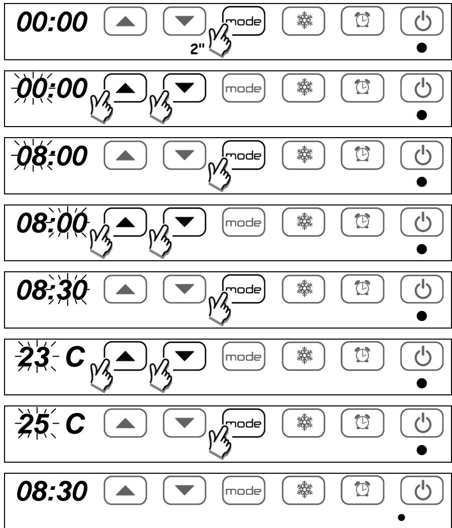 AURORA TOUCH GRIS - REGLAGES DE L'HEURE ET DE LA TEMPERATURE DE CONFORT - 1