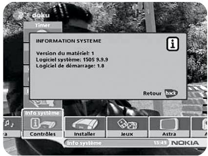 NOKIA 150 - Contrôles Info système - 1