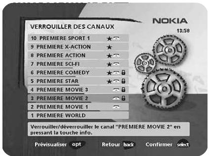 NOKIA 150 - Verrouiller des canaux - 3