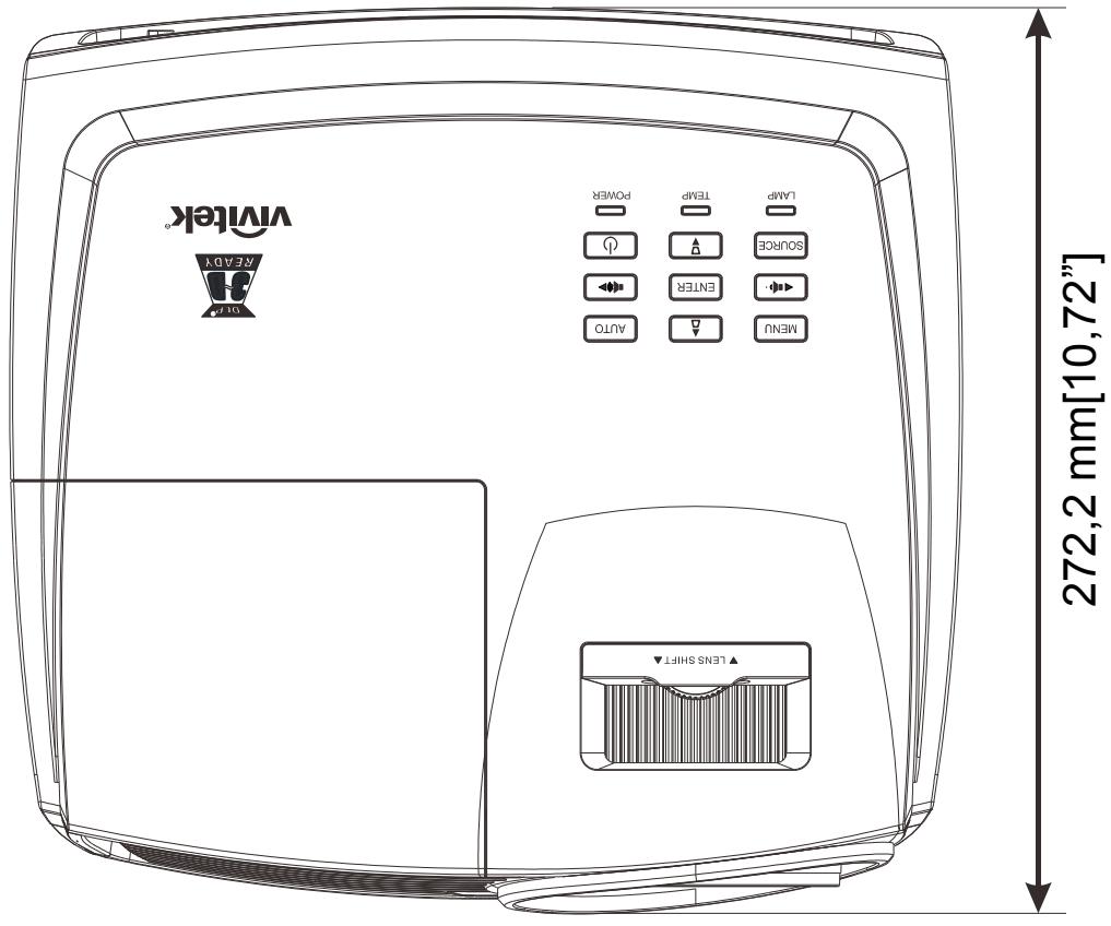 VIVITER H1188 - Distance de projection V.S. Taille de projection - 2