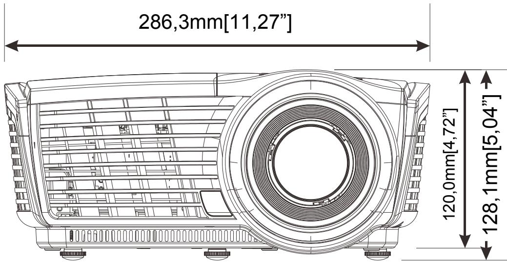 VIVITER H1188 - Distance de projection V.S. Taille de projection - 3