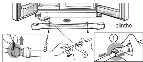LG-GOLDSTAR GWL2278XTQAC - Si l'ouverture de la porte est trop étroite, vous pouvez oter la porte du réfrigérateur et faire passer celui-ci latéralement. - 1
