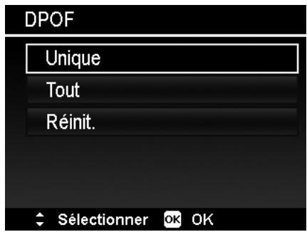 HITACHI HBC 1600E BLACK - Pour régler DPOF: - 1