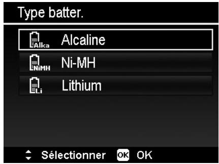 HITACHI HBC 1600E BLACK - Réglage du type de piles - 1
