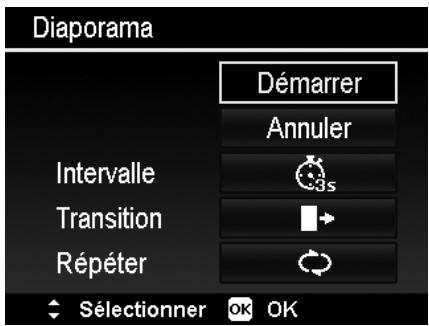 HITACHI HBC 1600E BLACK - Pour changer les réglages du diaporama : - 1