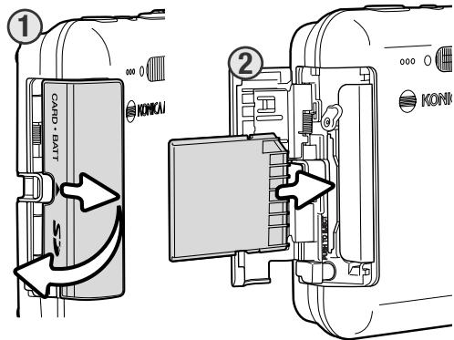 KONICA MINOLTA NC - Installation et retrait d'une CARTE mémoire - 2