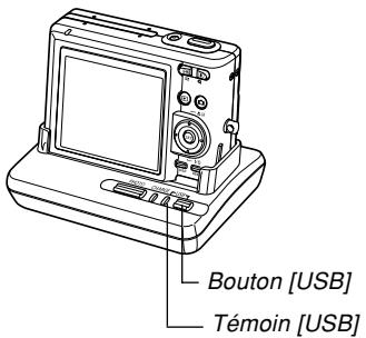 CASIO EX-257 - Appuyez sur le bouton [USB] de la station USB. - 1