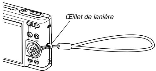 CASIO EX-257 - Fixation de la lanière - 1