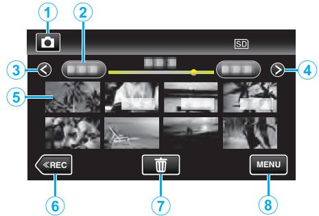 VC GZ-E200 BLACK - Touches de fonctionnement pour la lecture de photos - 1