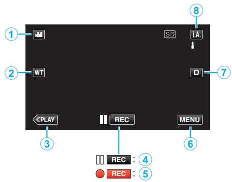 VC GZ-E200 BLACK - Touches de fonctionnement pour l'enregistrement video - 1