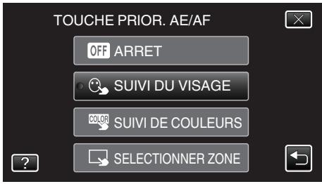 VC GZ-E200 BLACK - Appuyez sur le réglage désiré. - 1