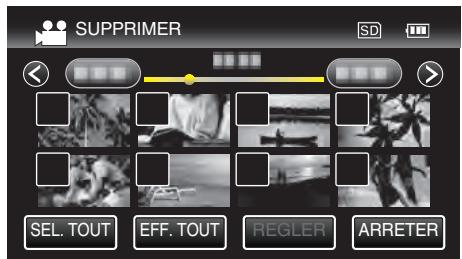 VC GZ-E200 BLACK - Appuyez sur les fichiers à effacer. - 1