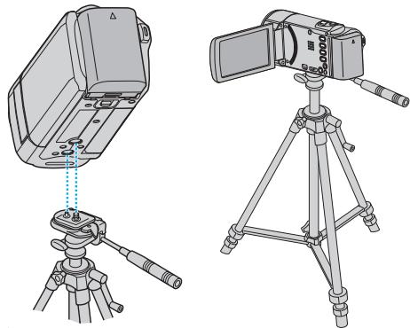 VC GZ-E200 BLACK - Montage sur trépied - 1