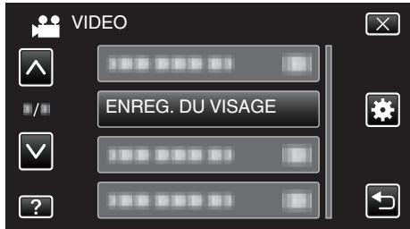 VC GZ-E200 BLACK - Tapez sur "ENREG. DU VISAGE". - 1