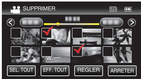 VC GZ-E200 BLACK - Appuyez sur les fichiers à effacer. - 3