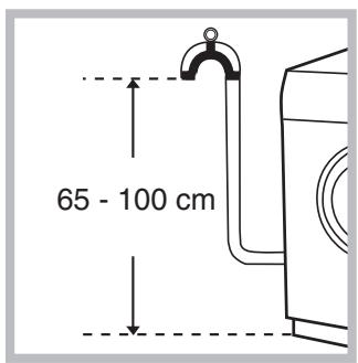 INDESIT WIXE 12.1 BLANC - Raccordement du tuyau de vidange - 1