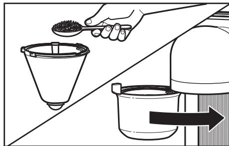 RITCHENAID 5KCMO802ECU - Remplissage du porte-filtre - 2