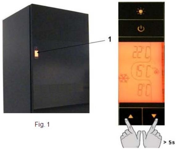 AVINTAGE DV315MGN3 - SCHEMA DE VISUALISATION DES DIFFERENTS NIVEAUX DE TEMPERATURE DANS VOTRE CAVÉ A VINS (SUIVANT REGLAGE) : - 3