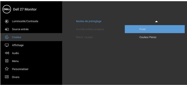 DELL AE92721DS - Modes de préréglage - 3