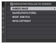 FUJIFILM X-T20 NR + XF 18-55MM - ENREGISTRER RÉGLAGE DE DONNÉES - 1