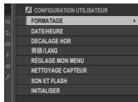 FUJIFILM X-T20 NR + XF 18-55MM - Les menus de configuration - 1