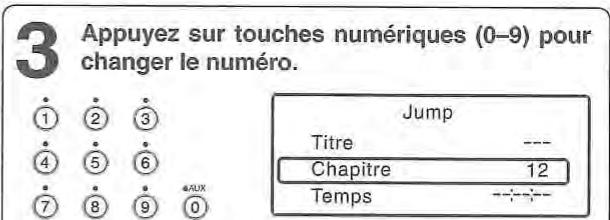 TOSHIBA SD-38VF - Appuyez sur ou pour selectionner "Titre/Piste", "Chapitre" ou "Temps". - 2
