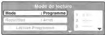 TOSHIBA SD-38VF - Appuyez sur / pour selectionner "Mode", puis appuyez sur ENTER à plusieurs reprises pour selectionner "Programme". - 2