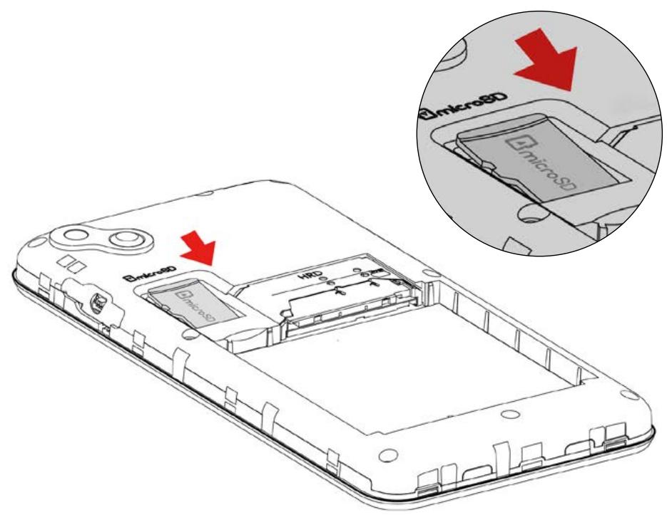 WIKO PACK SUNNY + FOLIO GRiScopic: 4345363 - ~ Installation de la carte mémoire - 1