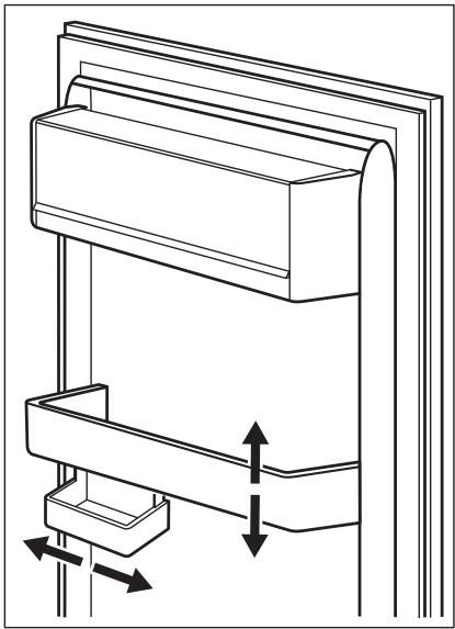 AEG OSC6M181ES - Positionnement des étagères de porte - 1
