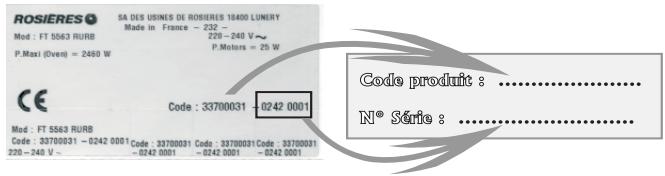 ROSIERES FT 5563 RUV VERT - CONSIGNES DE SECURITE - 1