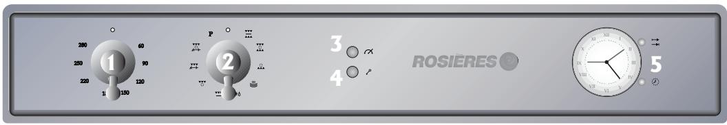ROSIERES FT 5563 RUV VERT - FT 5573 : four multifonction pyrolyse à régulation électronique - 1
